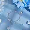 2Pcs 925 Sterling Silver Rhinestone Screw Clasps STER-NB0001-37-4