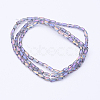 Electroplate Transparent Glass Beads Strands EGLA-E046-D01-2