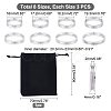 24Pcs 8 Size 201 Stainless Steel Grooved Finger Rings Set for Men Women RJEW-UN0002-40-3