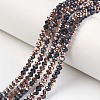 Electroplate Transparent Glass Beads Strands EGLA-A034-T6mm-N-2