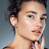 10 Pairs 10 Colors Resin Diamond & Plastic Imitaion Pearl Front Back Stud Earrings EJEW-AN0002-65-4
