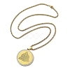 201 Stainless Steel Rhinestone Pendant Necklaces for Women NJEW-U021-06P-4