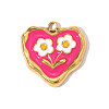 304 Stainless Steel Enamel Charms STAS-OY008-14G-1