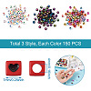 Cheriswelry 450Pcs 3 Style Opaque Acrylic Beads OACR-CW0001-02-3