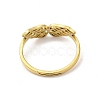 Ion Plating(IP) 304 Stainless Steel Hollow Wings Adjustable Ring for Women RJEW-L107-033G-3