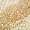 Electroplate Glass Beads Strands X-EGLA-J013-4X6mm-F23-1