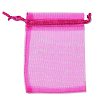 Rectangle Organza Drawstring Bags CON-PW0001-054C-17-2