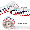 5M Rainbow Color Flat Polyester Wave Elastic Cord OCOR-GF0003-85C-2