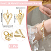 10Pcs Brass Heart Charms KK-BBC0021-64-2