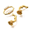925 Sterling Silver Micro Pave Clear Cubic Zirconia Fold Over Clasps LS-STER-B006-07G-2
