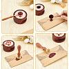Brass Wax Seal Stamps with Wood Handle AJEW-WH0412-0155-3