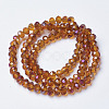 Electroplate Transparent Glass Beads Strands EGLA-A034-T2mm-F08-2