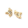 Brass Micro Pave Cubic Zirconia Charms KK-C099-01G-G-2