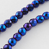 Non-magnetic Synthetic Hematite Beads Strands G-Q890-3mm-7-3