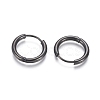 304 Stainless Steel Huggie Hoop Earrings LS-EJEW-F111B-17mm-B-2