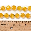 Natural Yellow Agate Beads Strands G-B153-A03-5