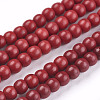 1 Strand Dyed Crimson Round Synthetic Turquoise Beads Strands X-TURQ-G106-4mm-02H-1