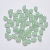Spray Painted Imitation Jade Glass Charms GLAA-R211-05-J01-1