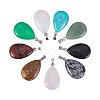 Drop Gemstone Pendants G-PH0026-08-2