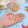 100Pcs 2 Colors Round Imitation Pearl Acrylic Pendants PALLOY-TA00292-6