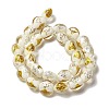 Handmade Gold Foil and Silver Foil Lampwork Flat Round Beads FOIL-C001-02G-2
