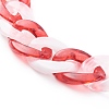 Two Tone Transparent Acrylic Curb Chain Mobile Straps HJEW-JM00453-01-3