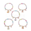 Easter Alloy Enamel Charm Bracelets BJEW-JB13331-2