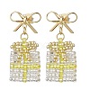 Handmade Glass Seed Beads Dangle Stud Earrings EJEW-MZ00545-03-2