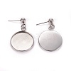 Tarnish Resistant 304 Stainless Steel Stud Earring Settings LS-STAS-L226-019C-P-2