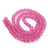 Baking Paint Transparent Glass Bead Strands X-GLAA-S031-8mm-35-2