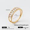 304 Stainless Steel Rhinestone Finger Rings for Women TY3561-16-1