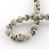 Dyed Natural Sesame Jasper Round Beads Strands G-R342-8mm-15-3