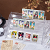 5-Tier PA Plastic Display Riser Stands for Mini Card DJEW-WH0028-002B-3