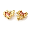 Brass Micro Pave Cubic Zirconia Pendants KK-M246-33G-2