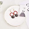 Handmade Cloth Fabric Covered Pendants WOVE-PH0001-13G-5