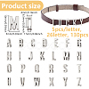 Tibetan Style Alloy Alphabet Slide Charms TIBEP-PH0004-49AS-2