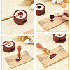 Brass Wax Seal Stamps with Wood Handle AJEW-WH0412-0207-3