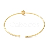 Rack Plating Brass Micro Pave Clear Cubic Zirconia Letter Open Cuff Bangles BJEW-A018-01G-G-3