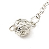 Brass Cable Chain Pointed Dowsing Pendulums HJEW-D004-04P-4