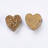 Electroplate Natural Druzy Agate Beads G-E400-03-B04-2