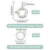 12Pcs 925 Sterling Silver Spring Ring Clasps STER-CN0001-21-2