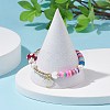 Alloy Enamel Shell Charm Bracelet BJEW-TA00086-2