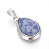 Natural Blue Spot Jasper Pendants G-L512-C13-2