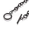 Unisex 304 Stainless Steel Cable Chain Bracelets X-BJEW-P245-39B-2