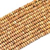 Natural Wood Lace Stone Wooden Jasper Beads Strands G-P575-A40-4x2mm-2