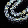 Electroplate Transparent Glass Beads Strands EGLA-N002-18B-B01-5
