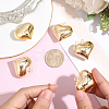 5Pcs Heart Brass Pendants KK-BBC0025-58A-3