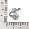 Non-Tarnish 304 Stainless Steel Open Cuff Ring Findings X-STAS-E124-05E-P-4