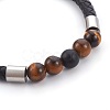 Men's Natural Tiger Eye Bracelets BJEW-JB04039-3