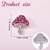 Cubic Zirconia Mushroom Brooch JBR102A-4